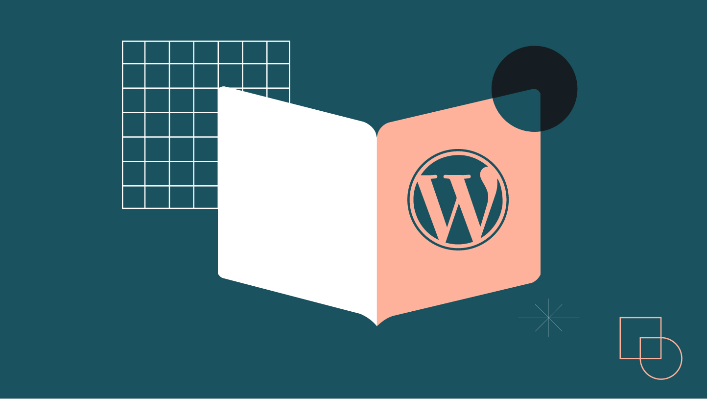 WordPress developer working on laptop with charts showing growth